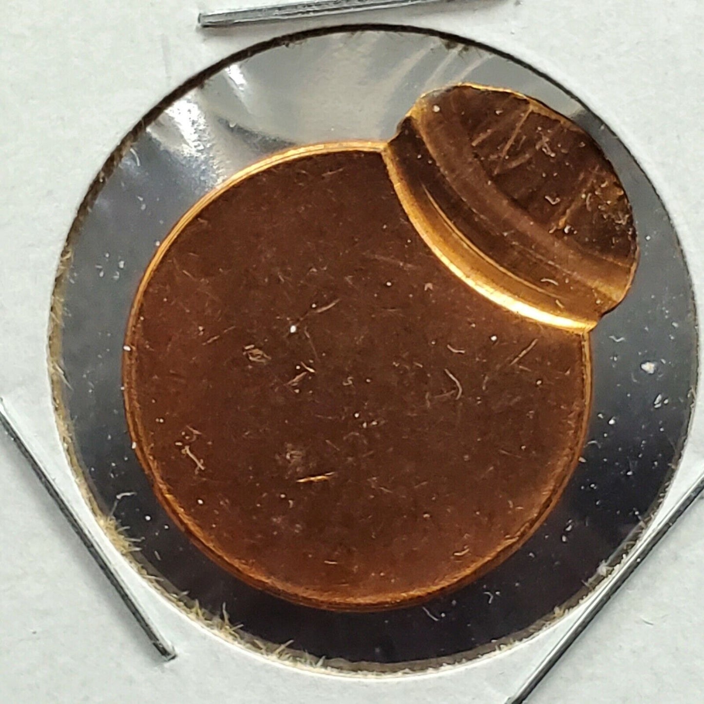 ND NO Date Bronze Brass 90% Off Center Lincoln Cent Error Coin UNC w Brockadge
