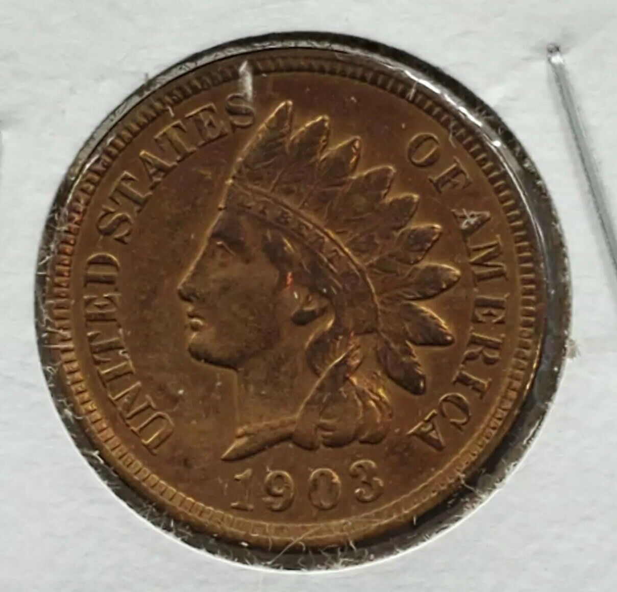 1903 Indian Head Cent Penny Coin XF EF Extra Fine Quest Color