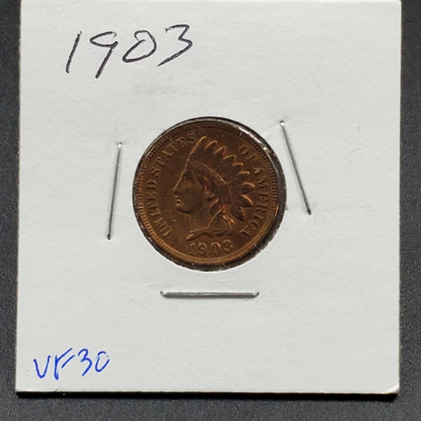 1903 Indian Head Cent Penny Coin XF EF Extra Fine Quest Color
