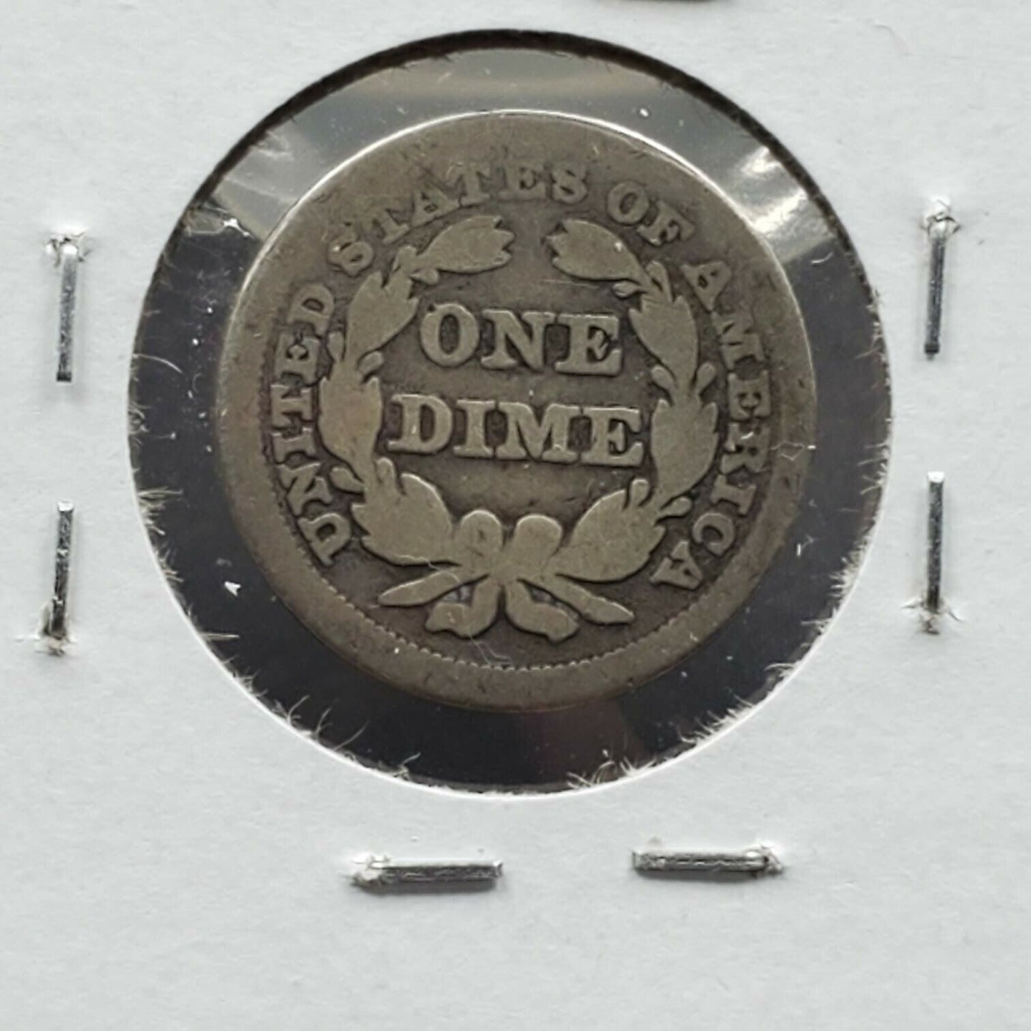 1856 P Liberty Seated Dime Silver Coin LG Large Date Variety G Good Circulated