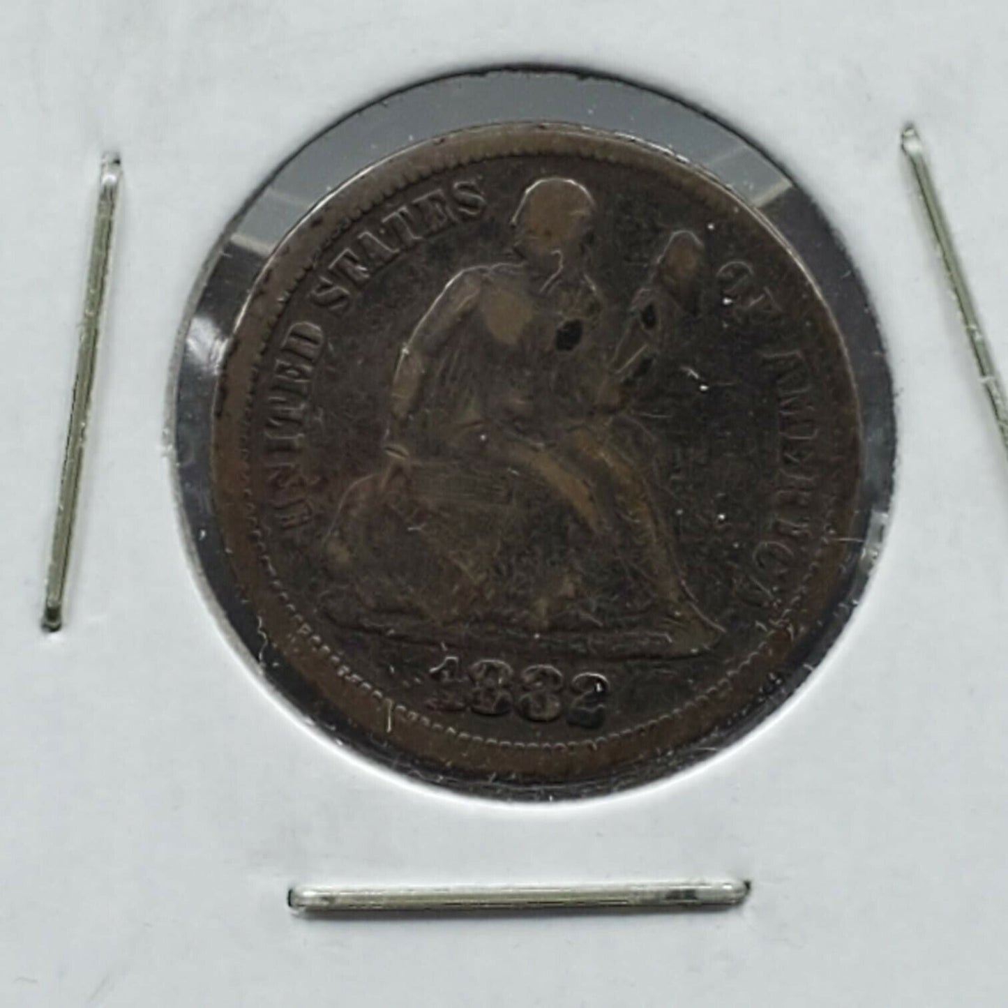 1882 P Liberty Seated Silver Dime Coin Choice VG Very Good / Fine Circulated
