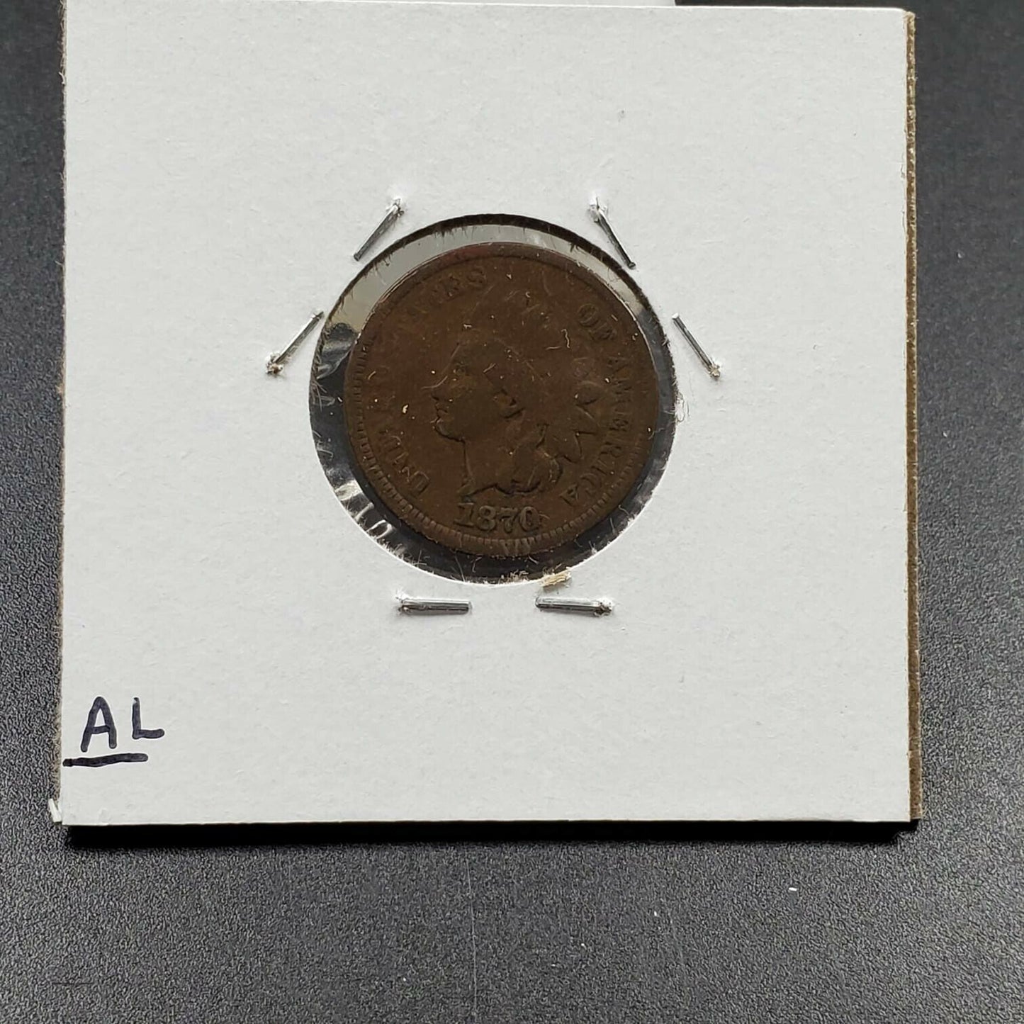 1870 Indian Head Cent Coin Reverse of 1869 FS-901 Variety VG Very Good Circulate