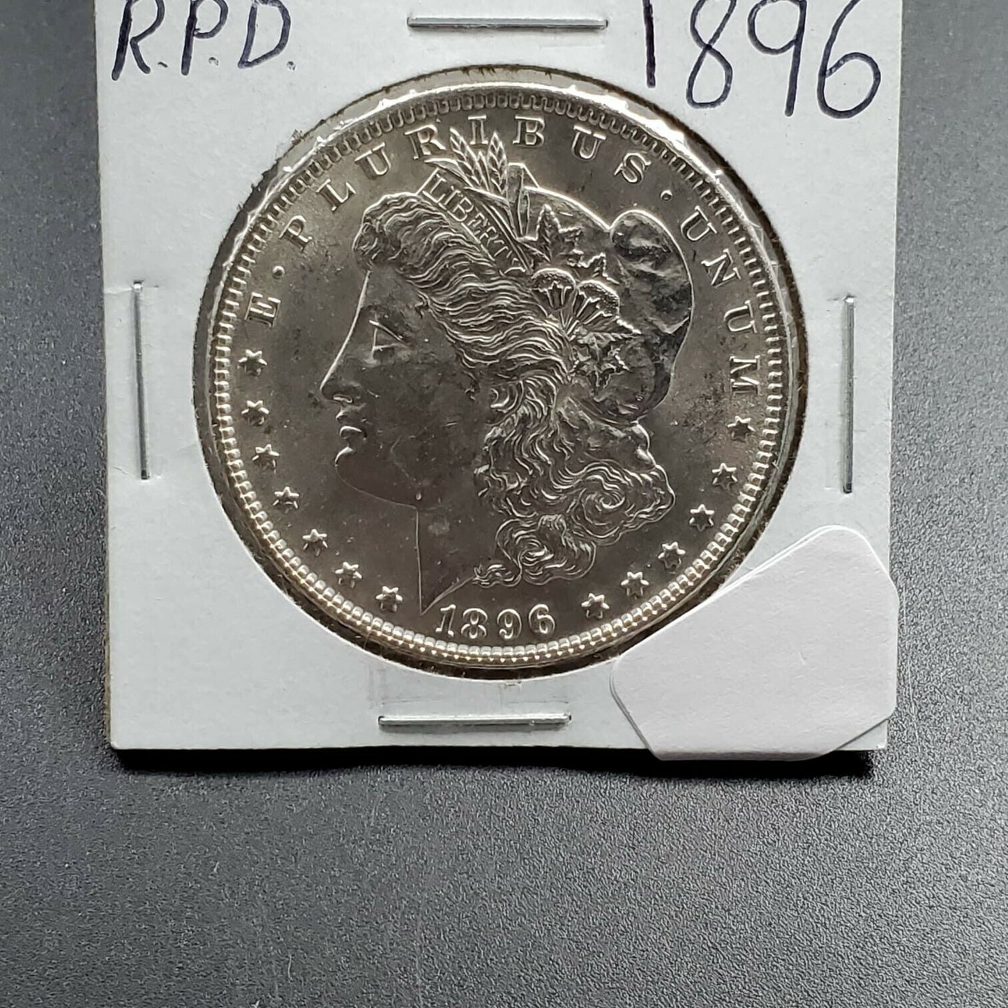 1896 P Morgan Silver Dollar Coin AVG BU UNC RPD Vam-9 Variety DBL 96 Wings Polis