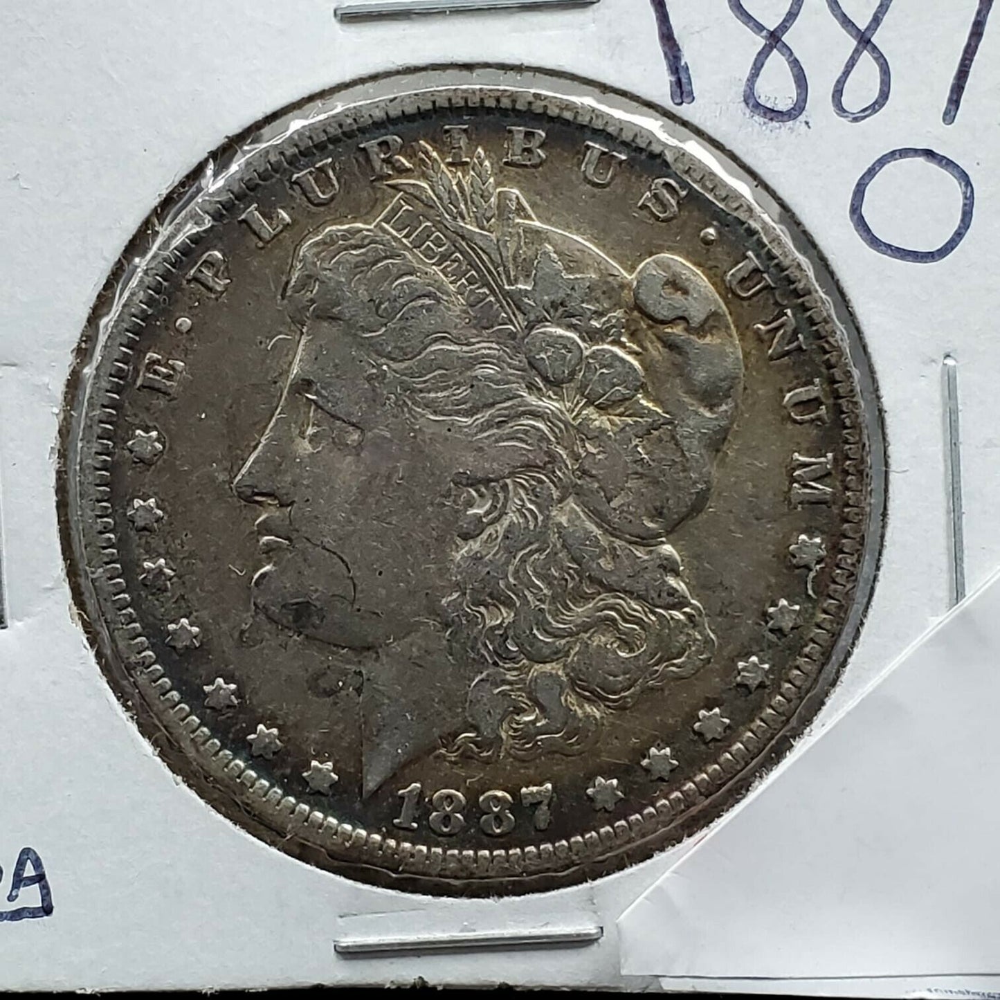 1887 O Morgan Silver Dollar Coin New Orleans CH Choice VF Neat Original Toning