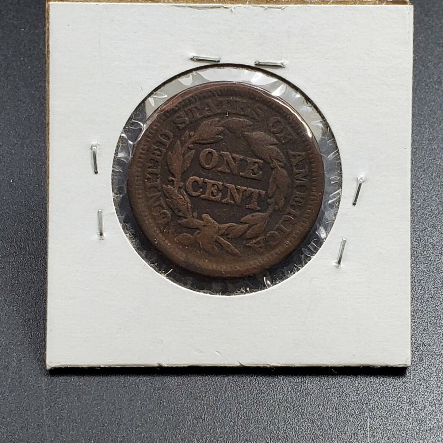 1846 Small Date 1c Liberty Head Large Cent Penny US Copper Choice VG / FINE