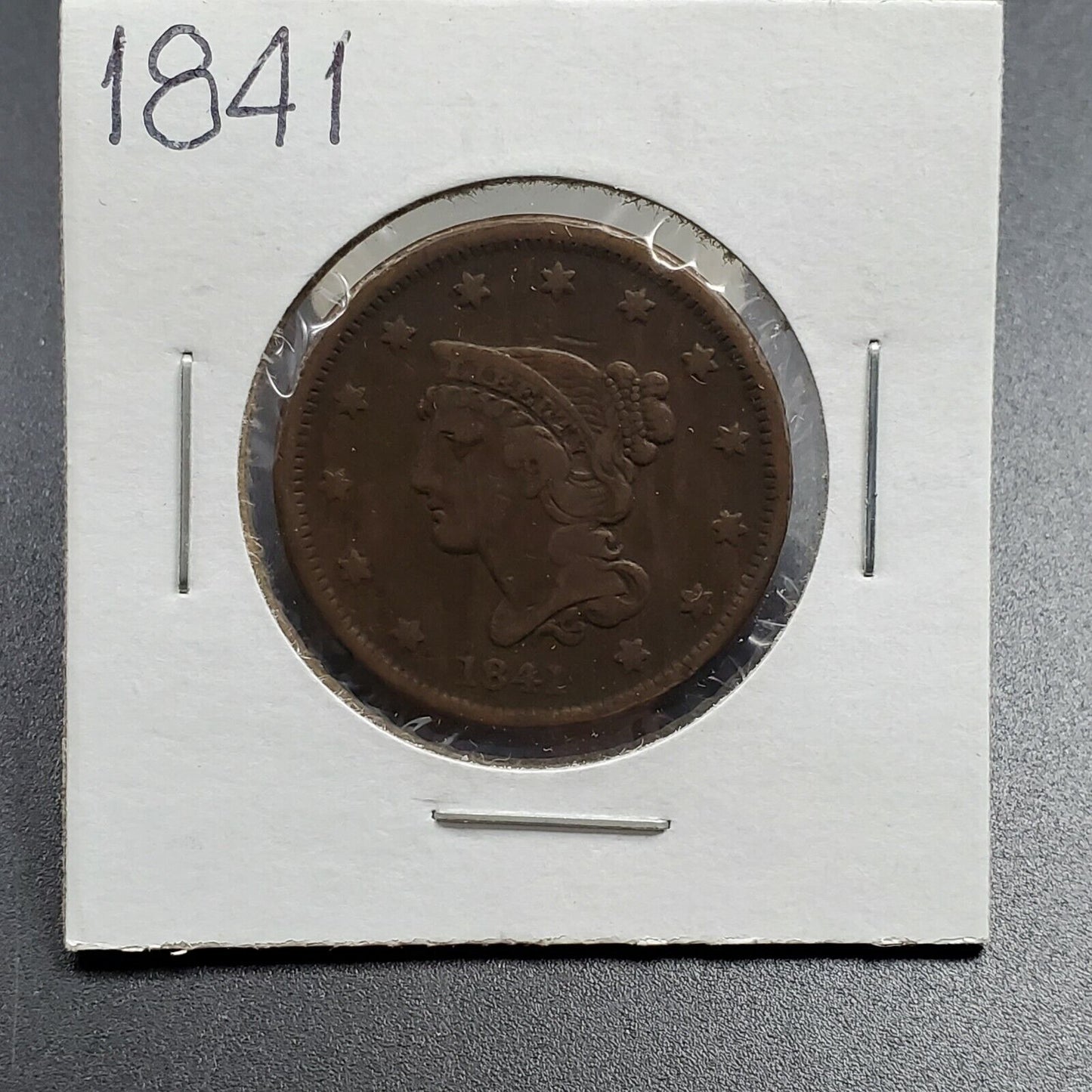 1841 Braided Classic Liberty Head US Large Cent 1c Choice VF Very Fine Circ