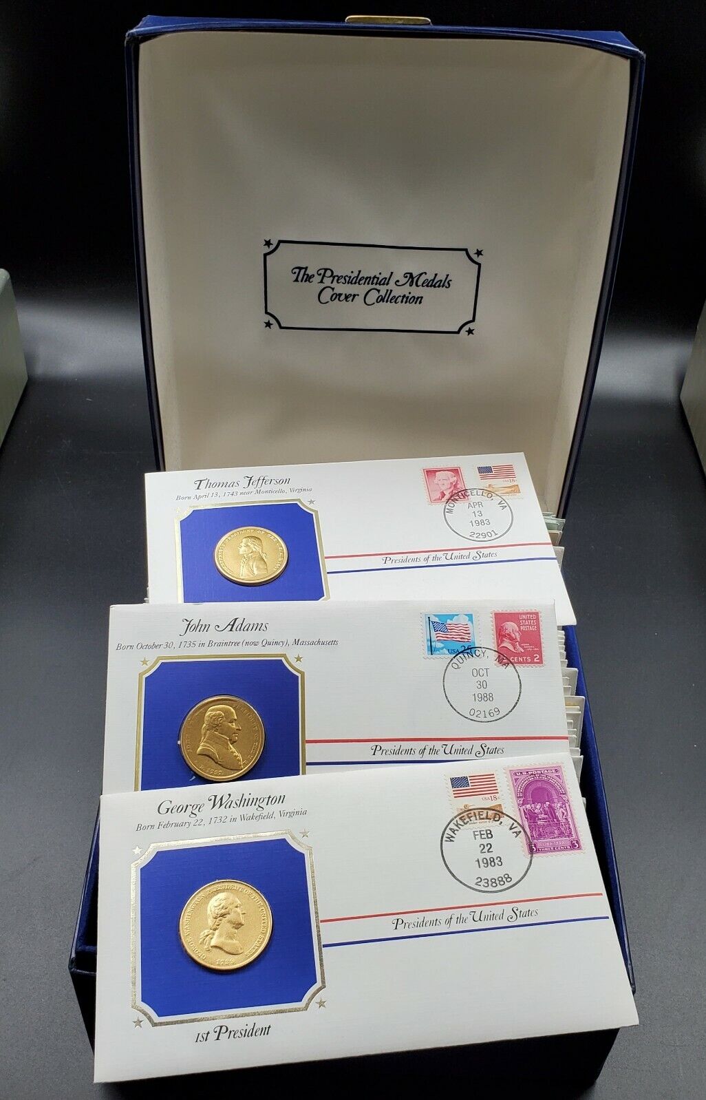 39 PC Complete U.S USA Presidential Medals Cover Collection Postmarked Stamped