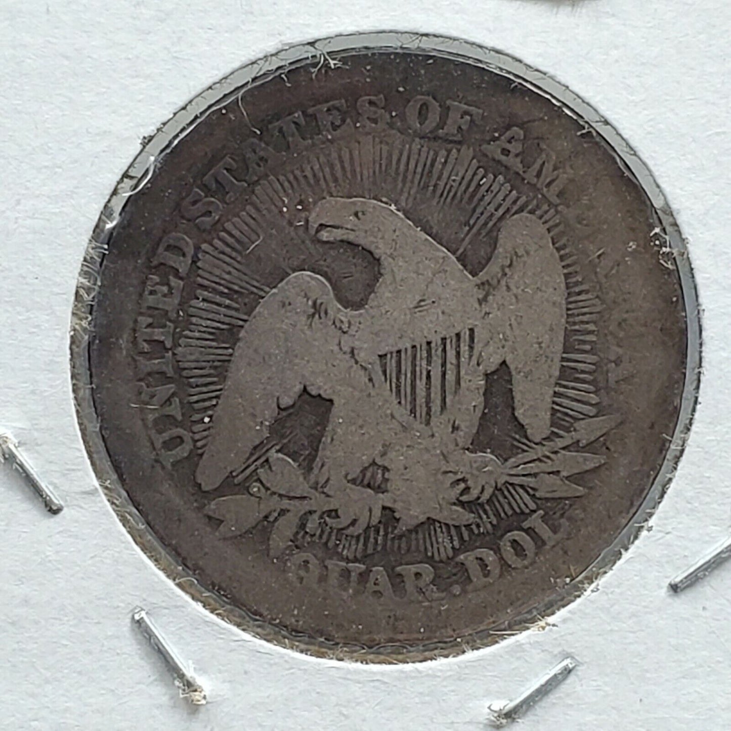 1853 Seated Liberty Silver Quarter Coin G Good With Arrows and Rays