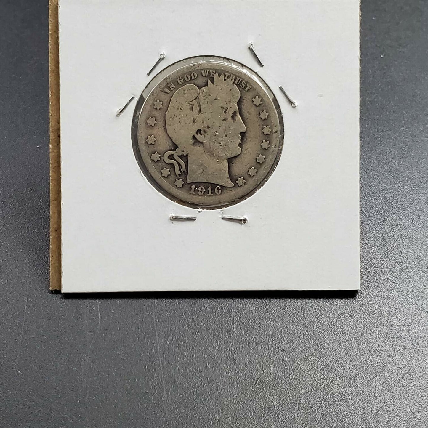 1916 D D/D Barber Silver Quarter Variety Coin RPM - N Repunched Mint Mark
