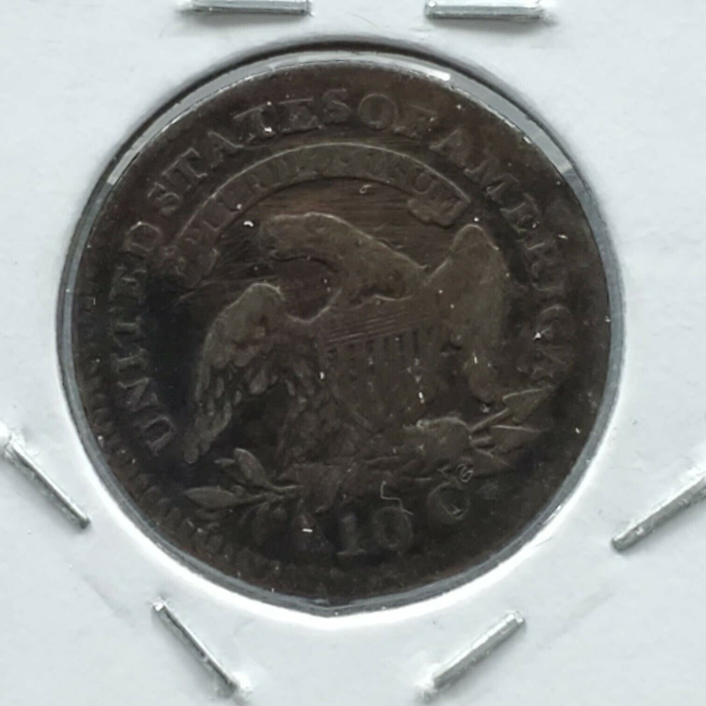 1821 P Large Date Capped Bust Silver Dime Coin Choice CH VG Very Good Circulated