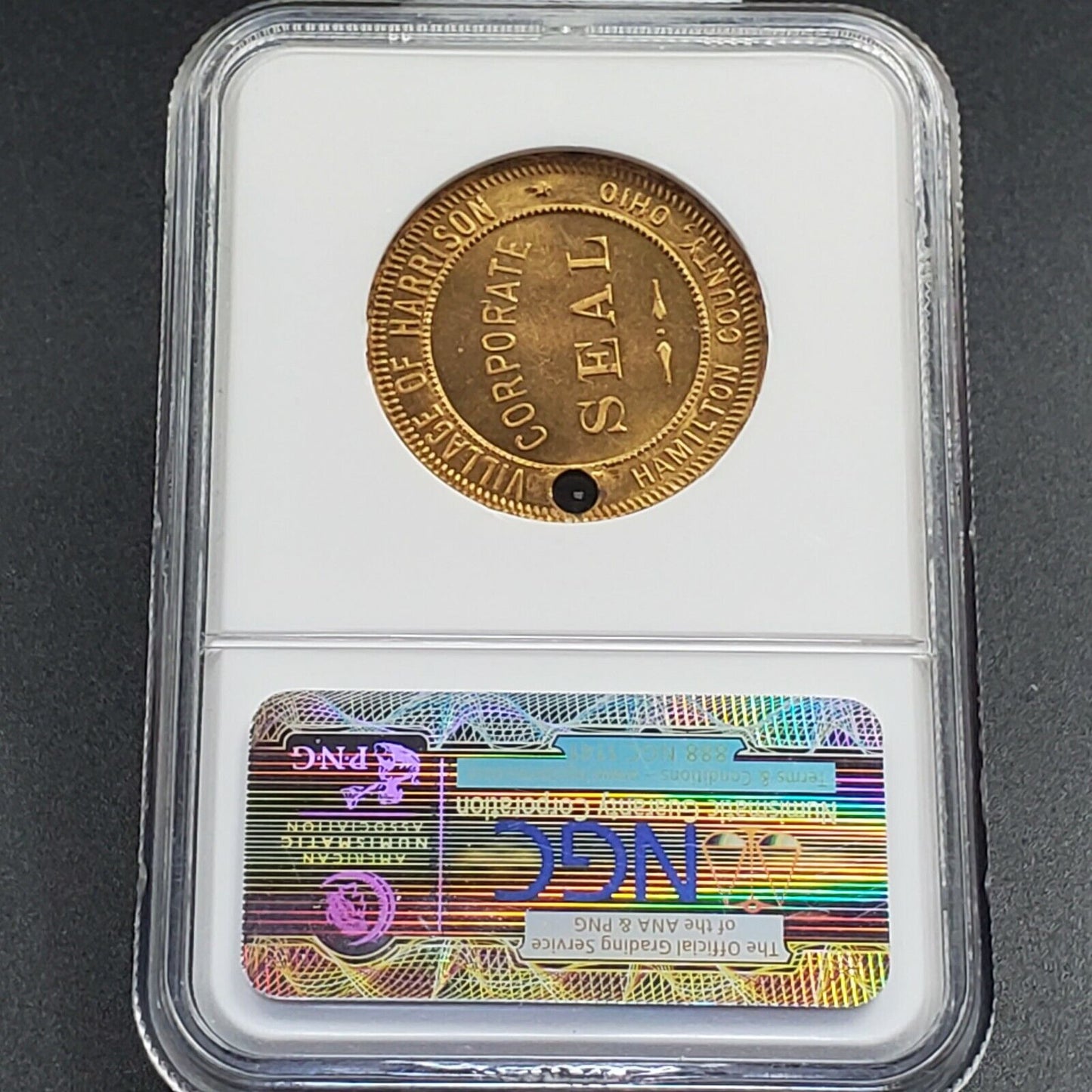1850 - 1950 Hamilton County Harrison City Ohio Centennial Medal NGC MS65