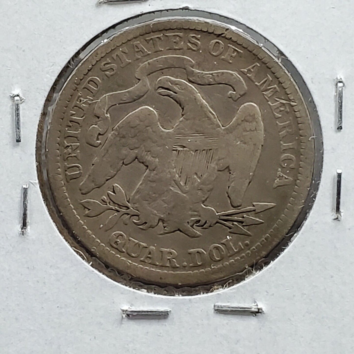 1876 P 25c Seated Liberty Silver Quarter Coin Choice VG Very Good / Fine