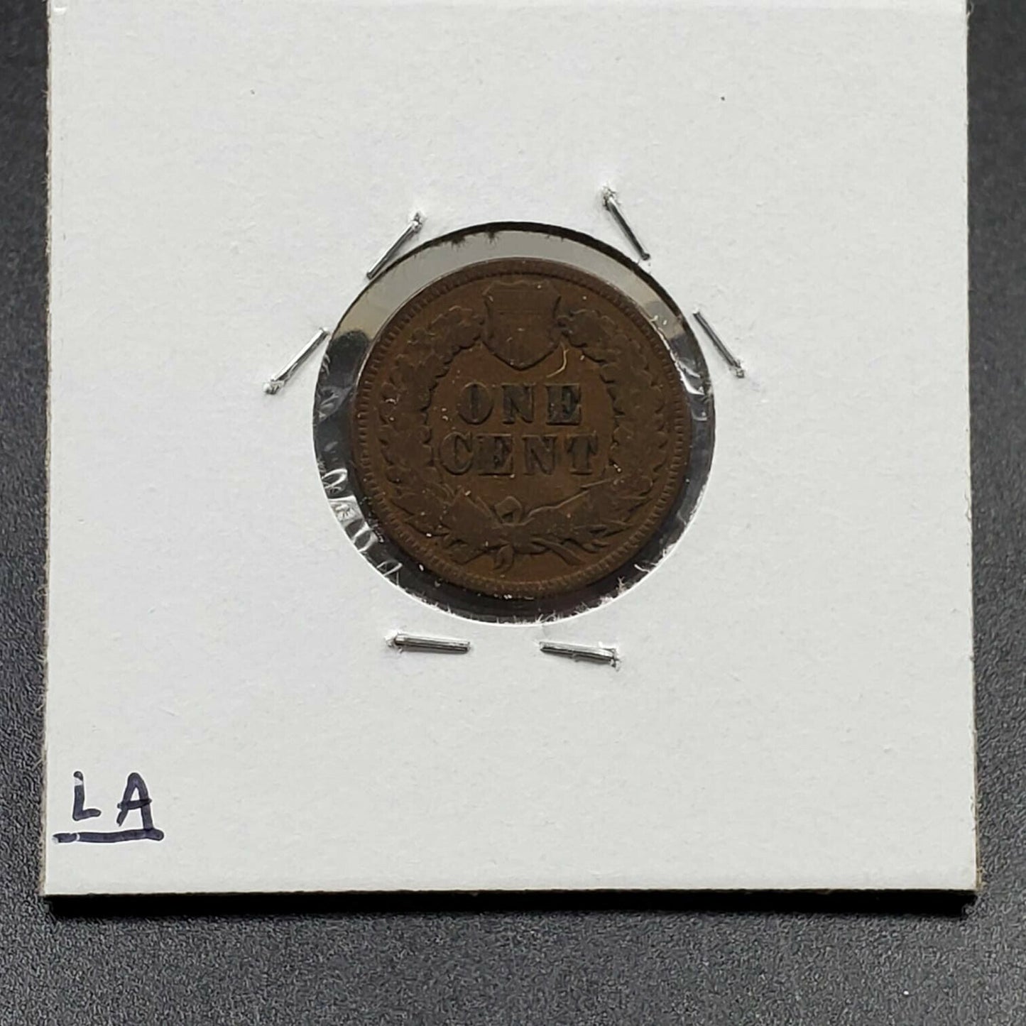 1875 Indian Head Cent Coin RPD Error Variety Base of 1 Circulated Repunched Date