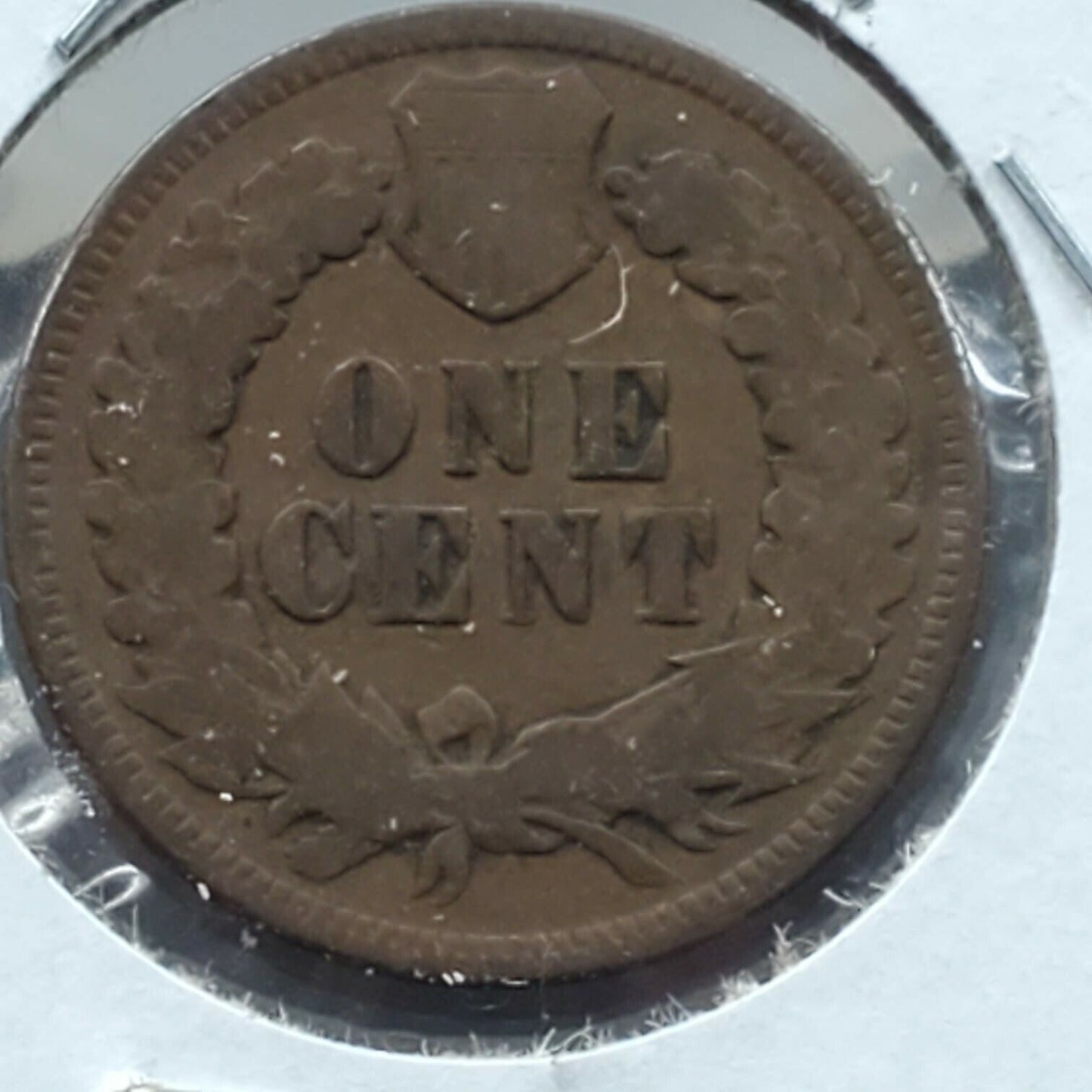 1875 Indian Head Cent Coin RPD Error Variety Base of 1 Circulated Repunched Date
