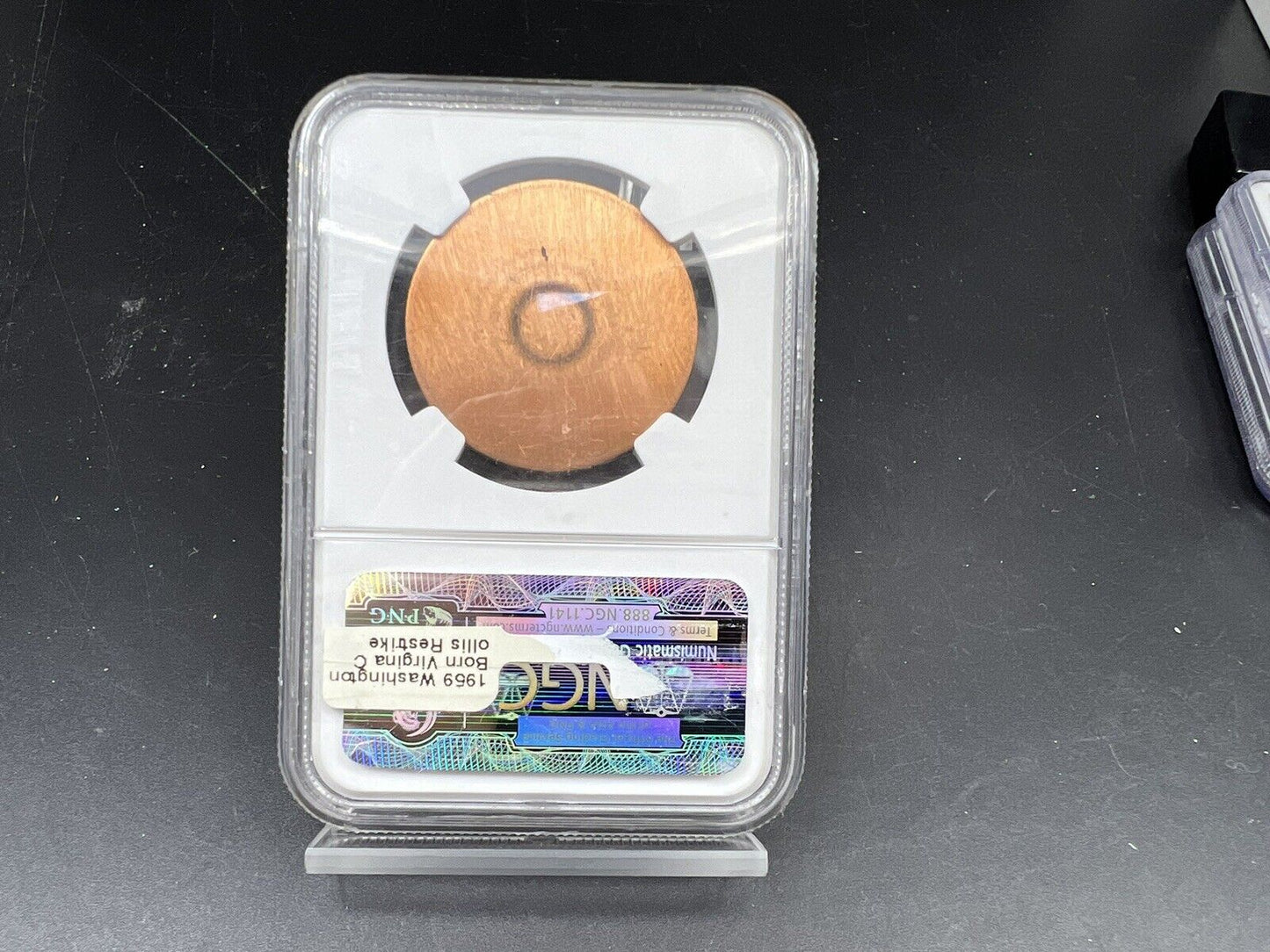 1959 B-22B Copper Collis Restrike Washington Born Virginia MS63 RD RED NGC
