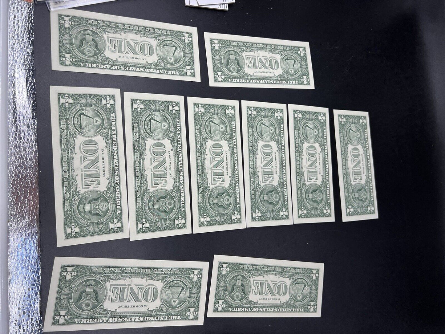 Lot of 10 Consecutive 2017 $1 FRN Federal Reserve Note Bills CH UNC