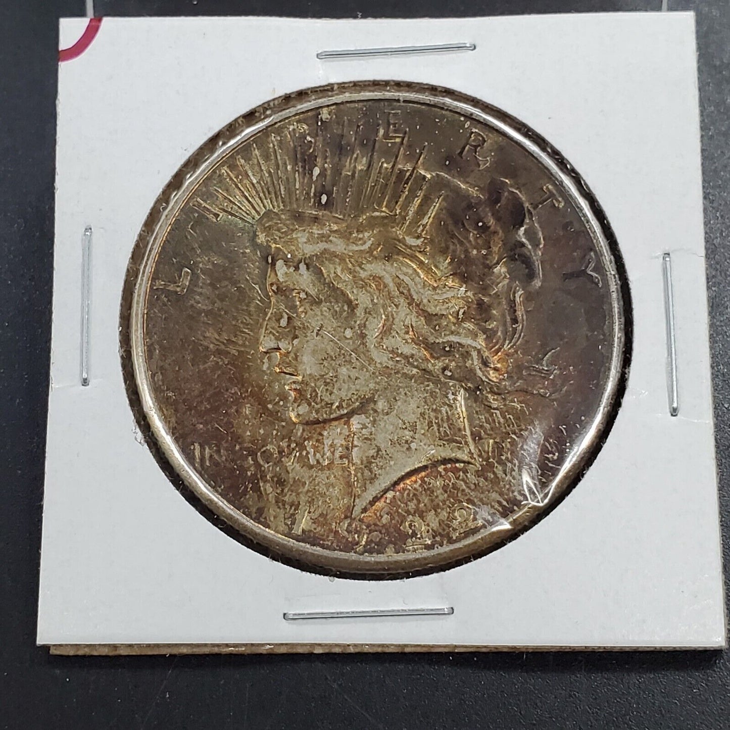 1922 P Peace Silver Eagle Dollar XF EF Extra Fine Neat Toning
