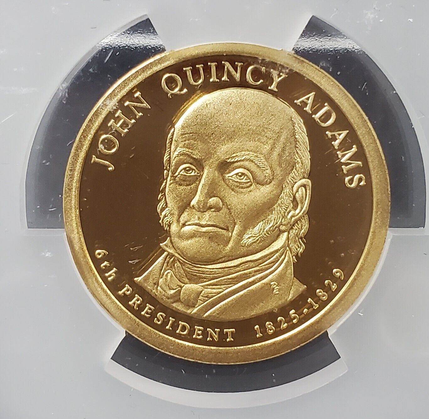 2008 S John Quincy Adams Presidential Dollar Coin ICG PF70 DCAM