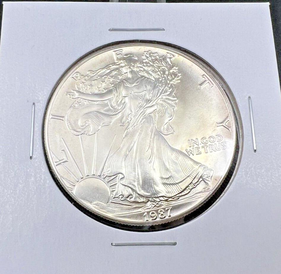1987 1 OZ American Silver Eagle GEM UNC Nice
