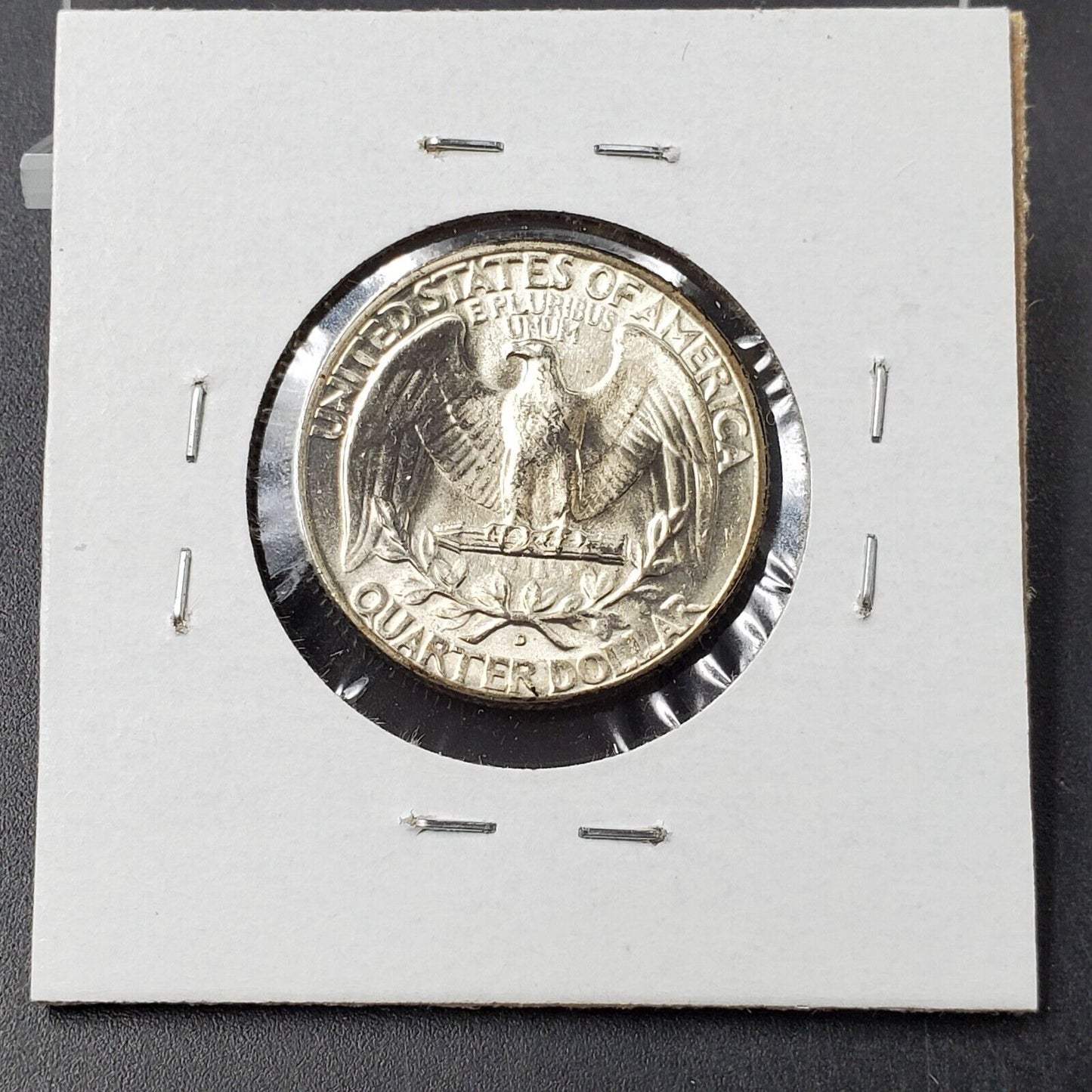 1950 D 25C Washington Quarter Silver Coin BU UNC Some Toning