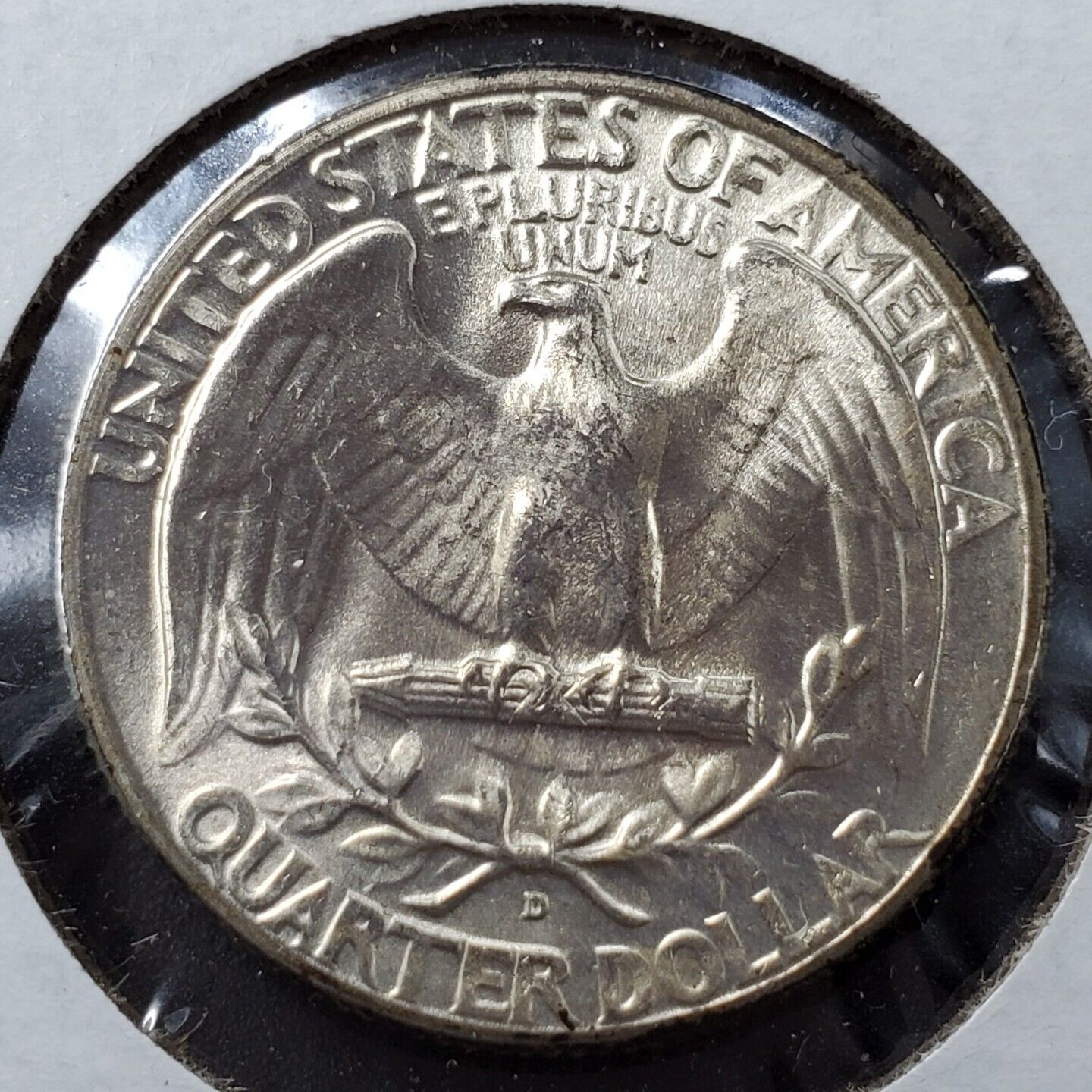 1950 D 25C Washington Quarter Silver Coin BU UNC Some Toning