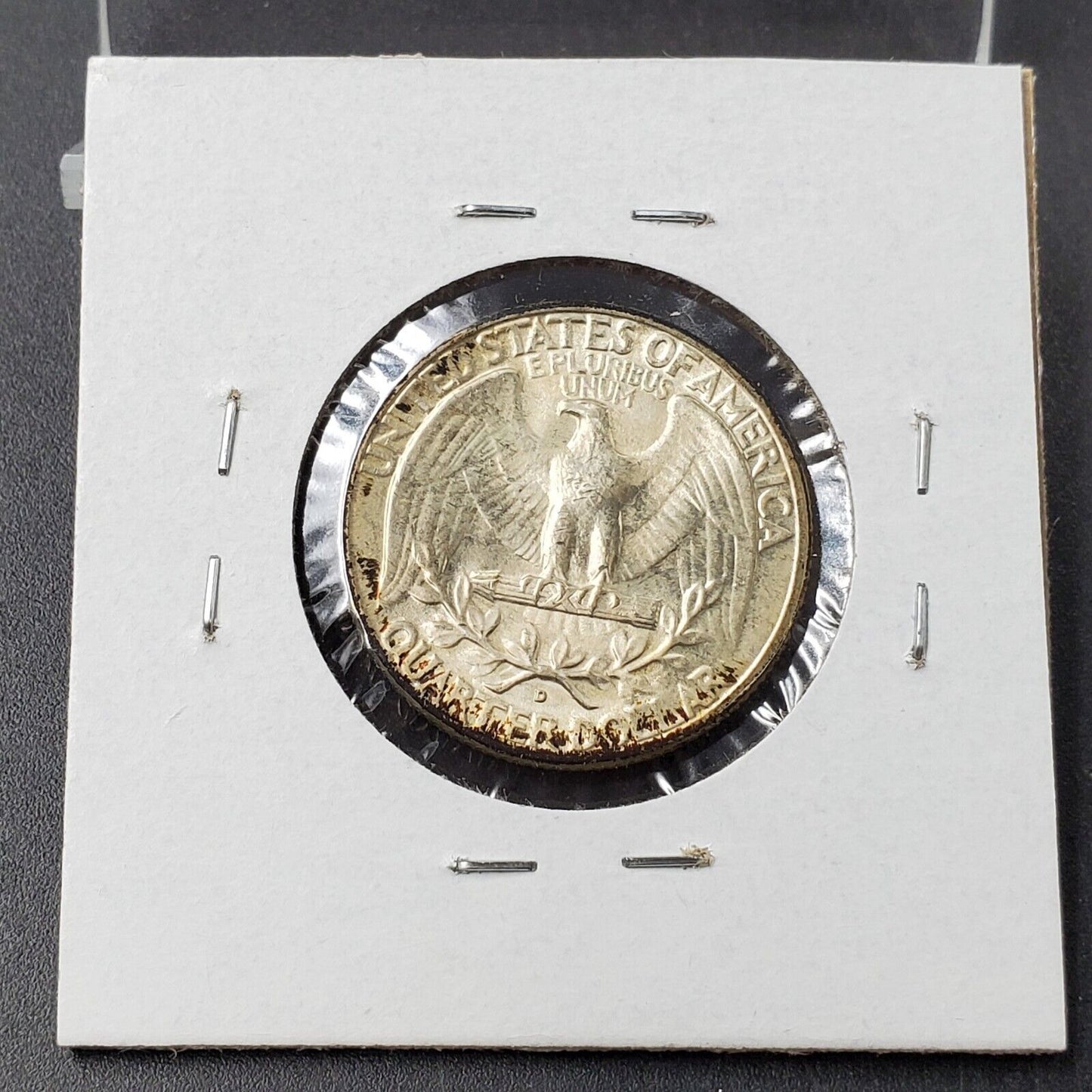 1949 D 25C Washington Quarter Silver Coin BU UNC Some Toning