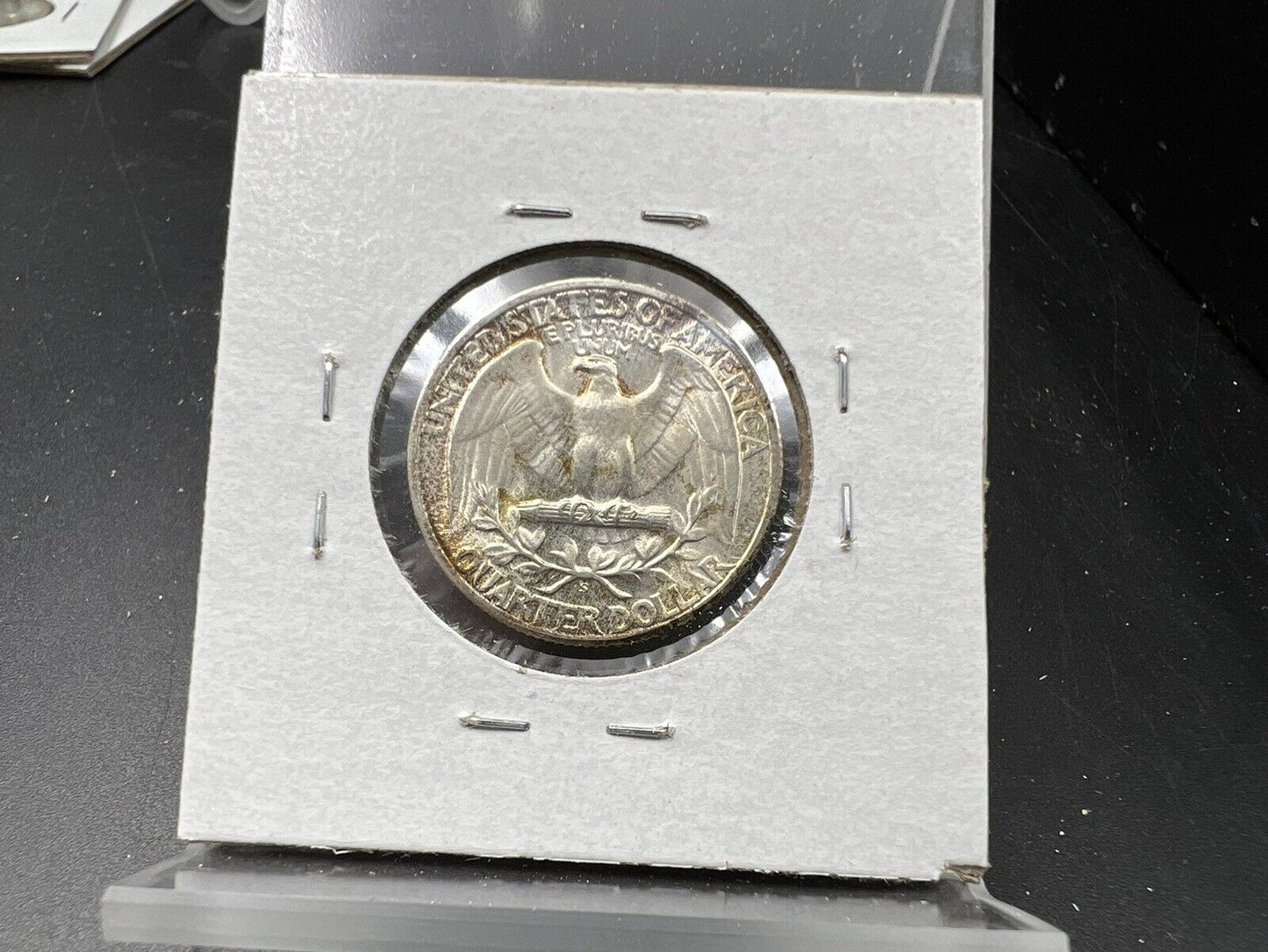 1944 S 25c Washington Quarter Coin Choice BU UNC Toning Toner WW2 Era Coin