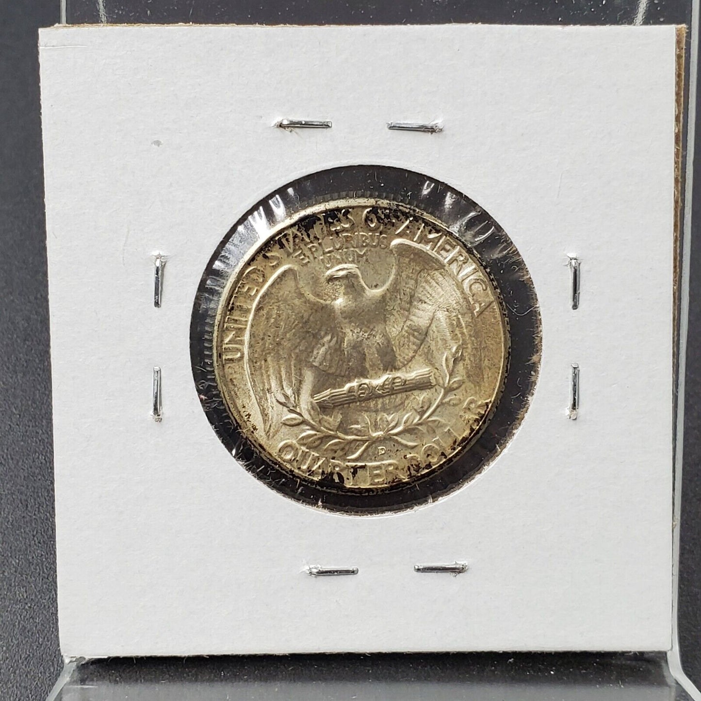 1947 D Washington Silver Quarter Coin BU UNC Uncirculated Neat Toning
