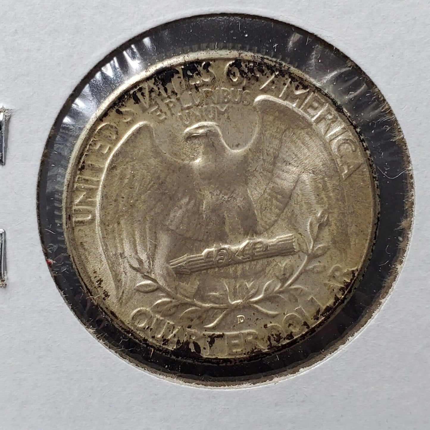 1947 D Washington Silver Quarter Coin BU UNC Uncirculated Neat Toning