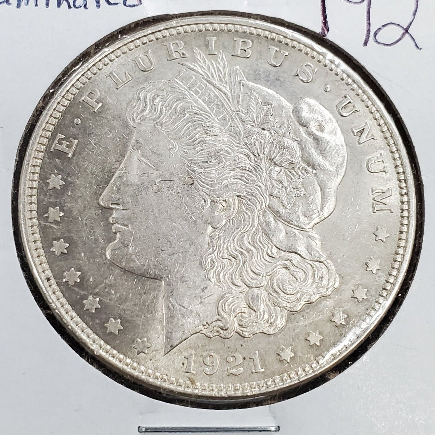 1921 P Laminated Error Coin Morgan Silver Eagle Dollar AU About UNC