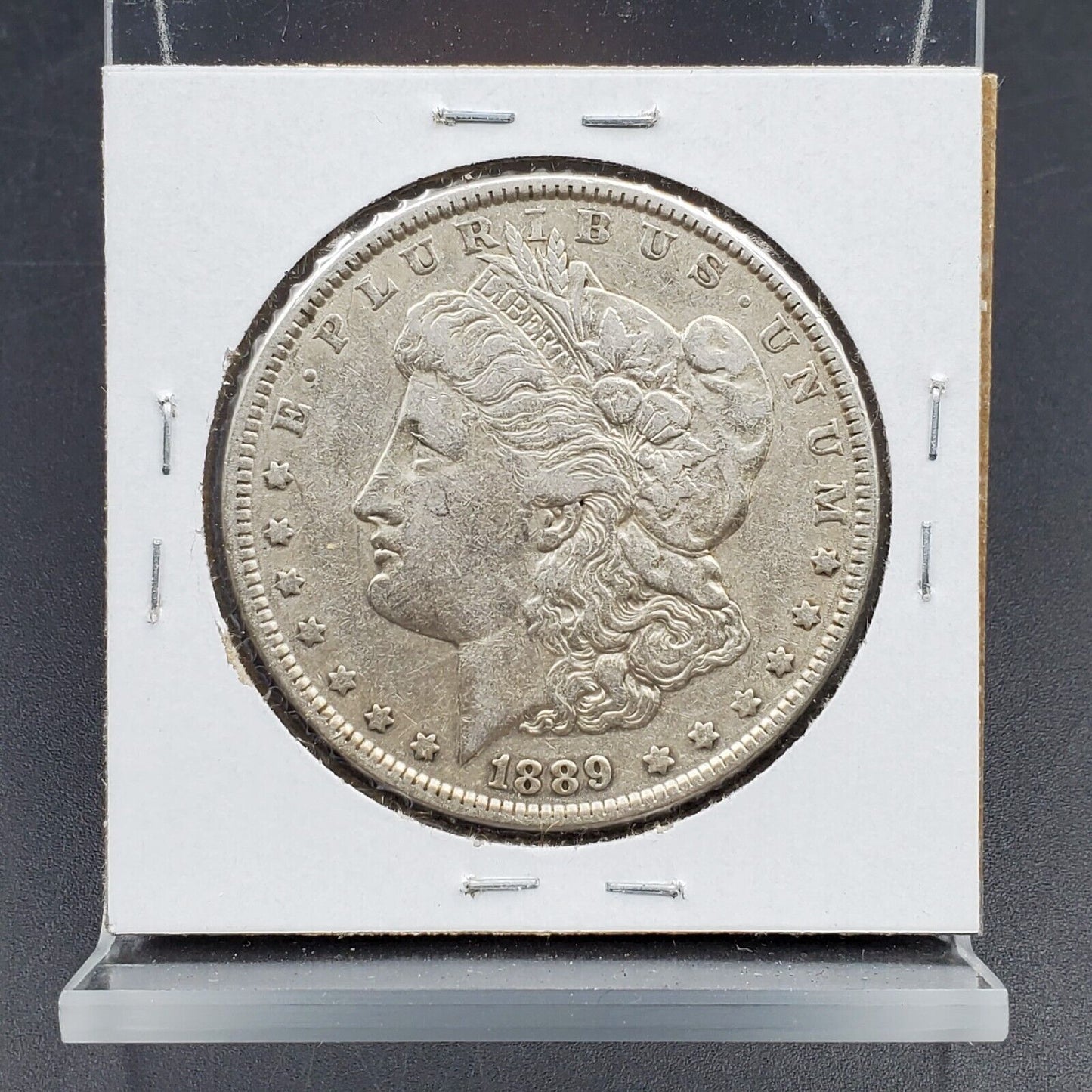 1889 P $1 Morgan Eagle Silver Dollar Coin Bar Wing VAM 19A XF EF Extra Fine
