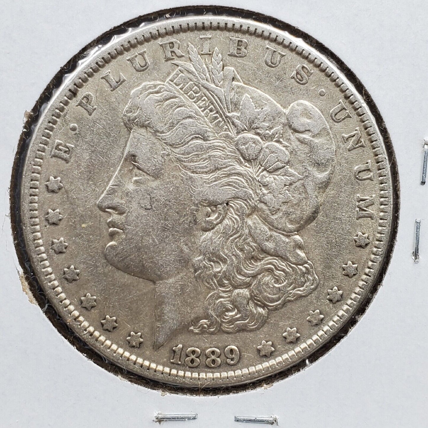 1889 P $1 Morgan Eagle Silver Dollar Coin Bar Wing VAM 19A XF EF Extra Fine