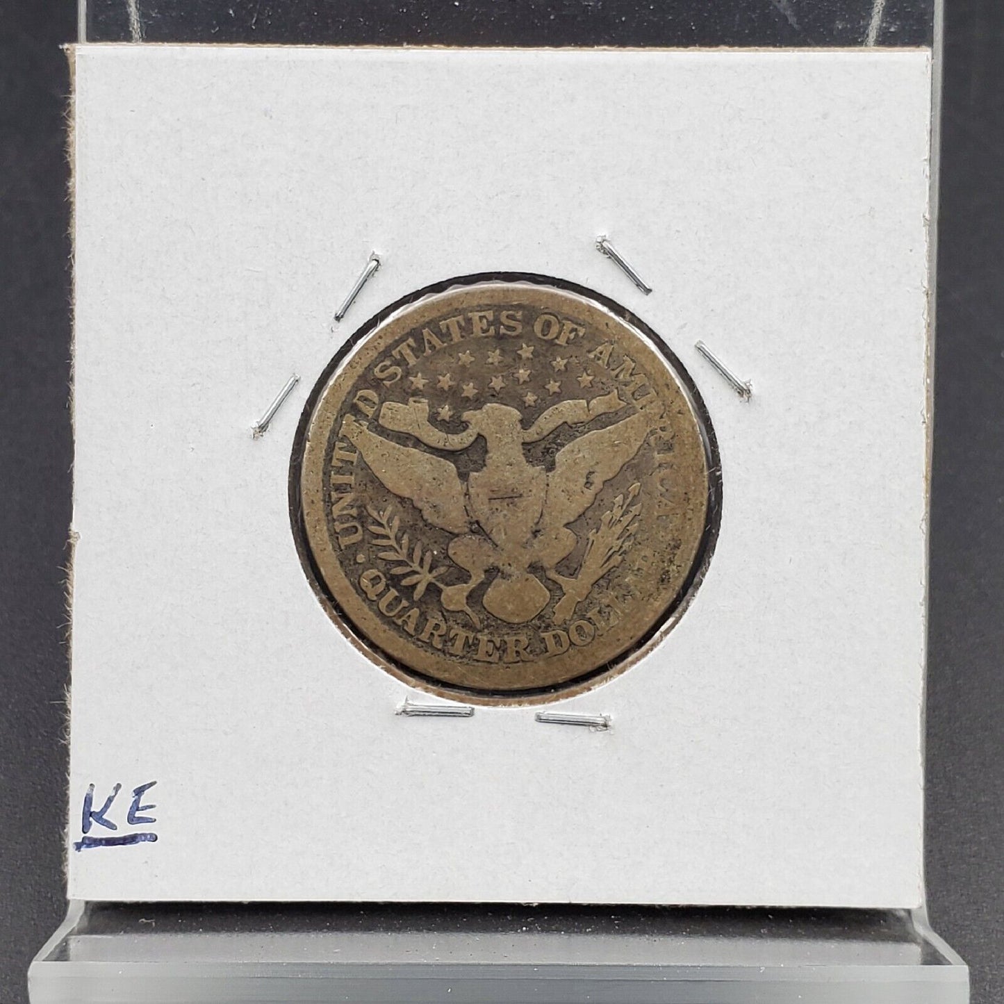 1892 Barber Silver Quarter Coin Circulated AG About Good / Good