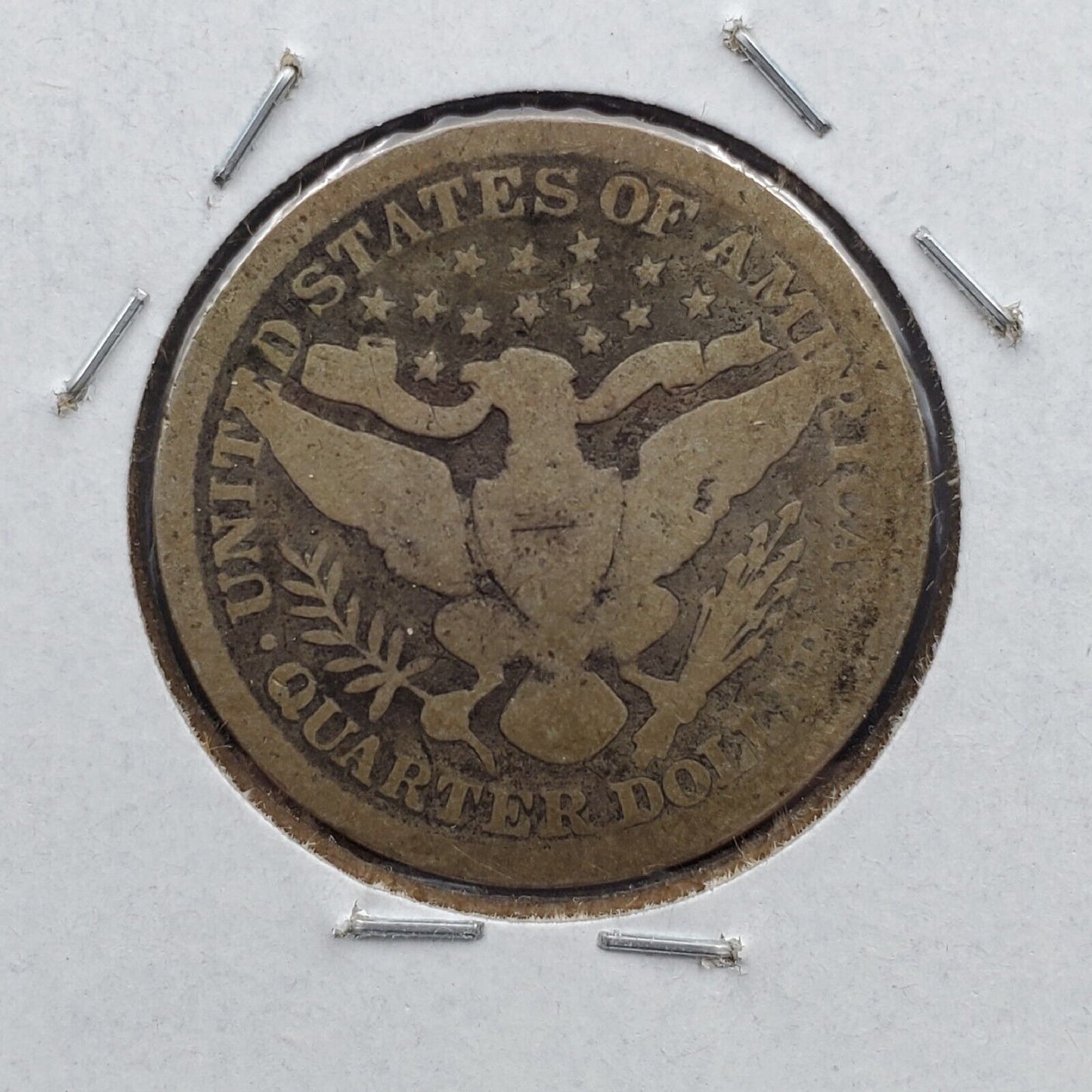 1892 Barber Silver Quarter Coin Circulated AG About Good / Good