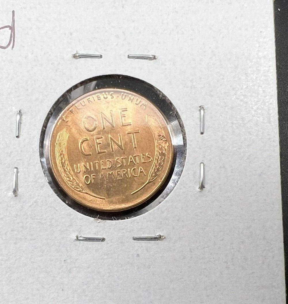1955 S Lincoln Wheat Cent CH BU Die Break chips in Liberty & lamination error #F