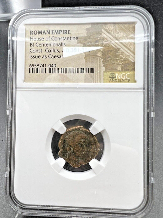 AD 351-354 ROMAN EMPIRE House of Constantine Bi Centeniolatis Const. Galus NGC