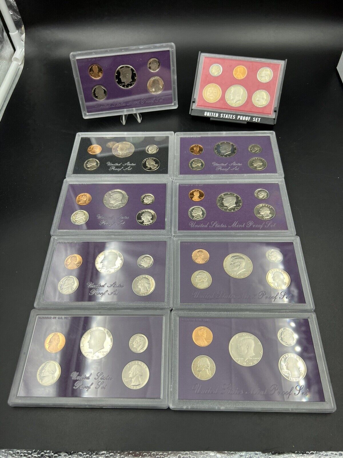 Complete Set 1982 – 1991 10 Proof Sets Lot US Mint OGP