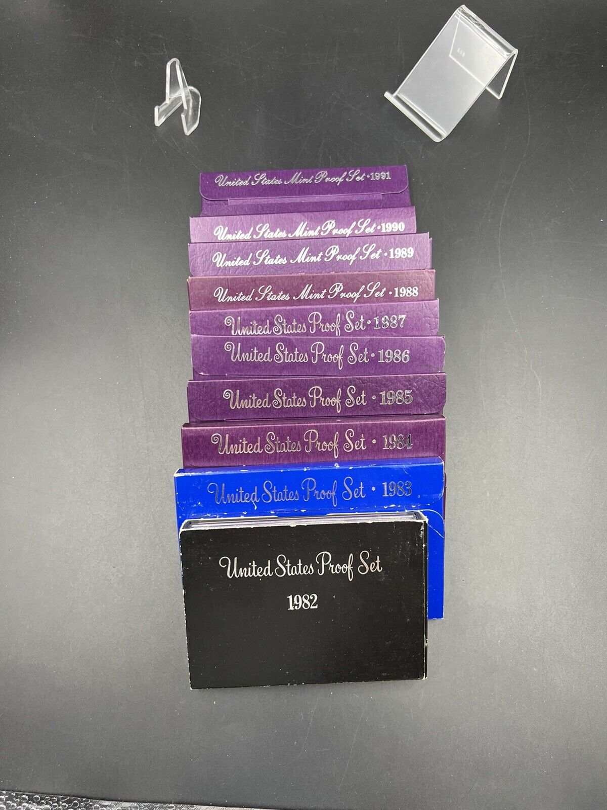 Complete Set 1982 – 1991 10 Proof Sets Lot US Mint OGP