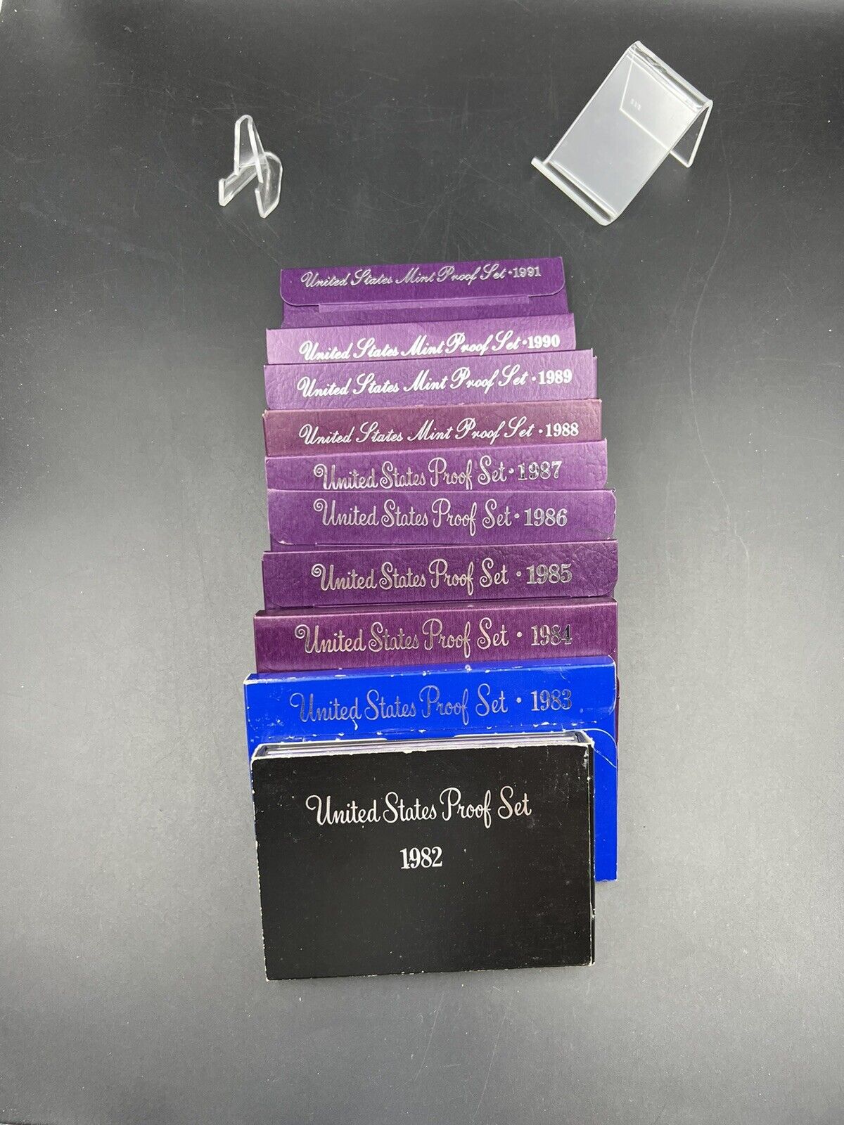 Complete Set 1982 – 1991 10 Proof Sets Lot US Mint OGP