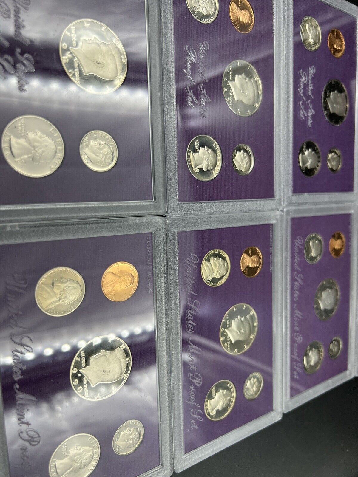 Complete Set 1982 – 1991 10 Proof Sets Lot US Mint OGP