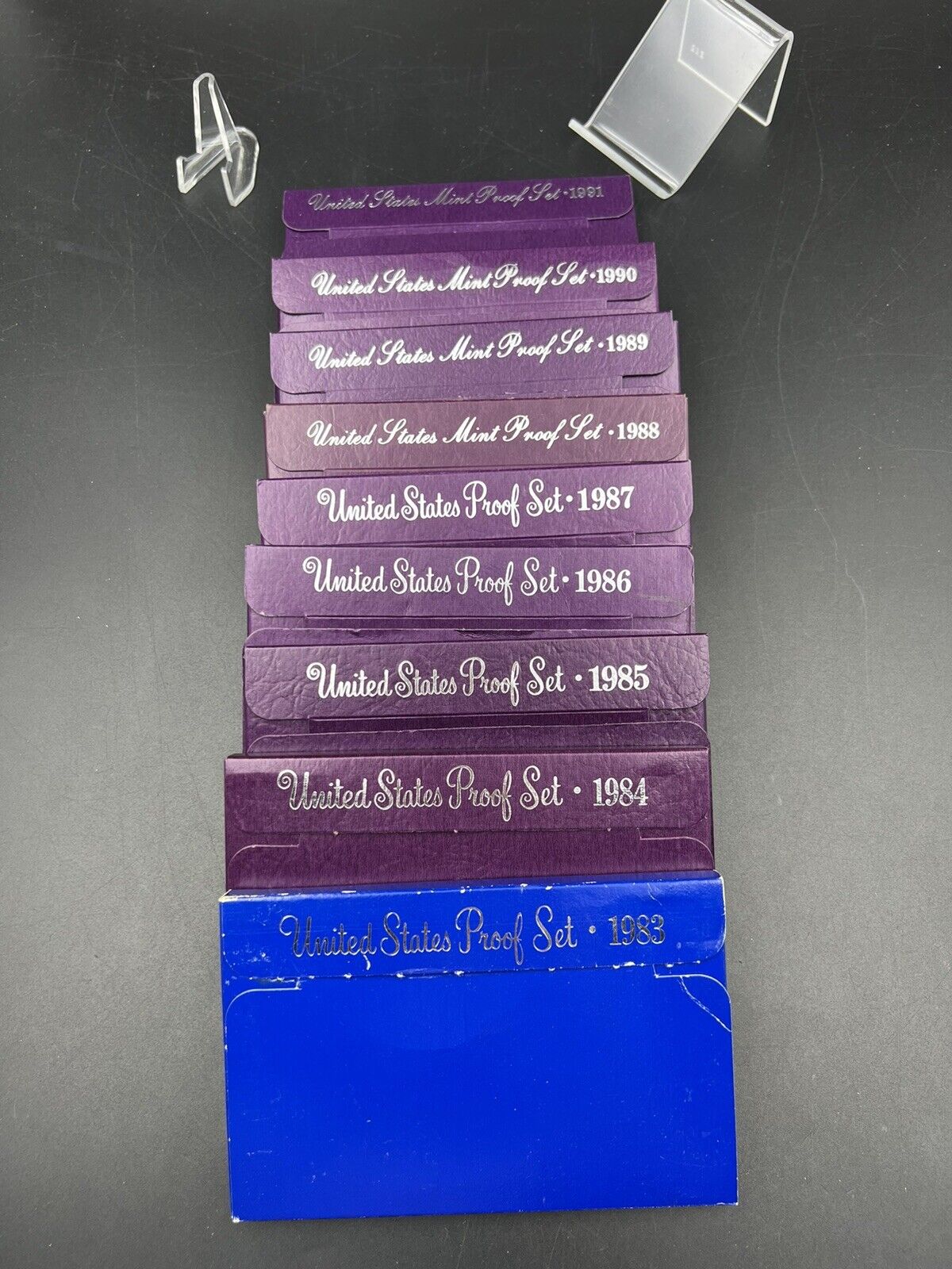 Complete Set 1982 – 1991 10 Proof Sets Lot US Mint OGP