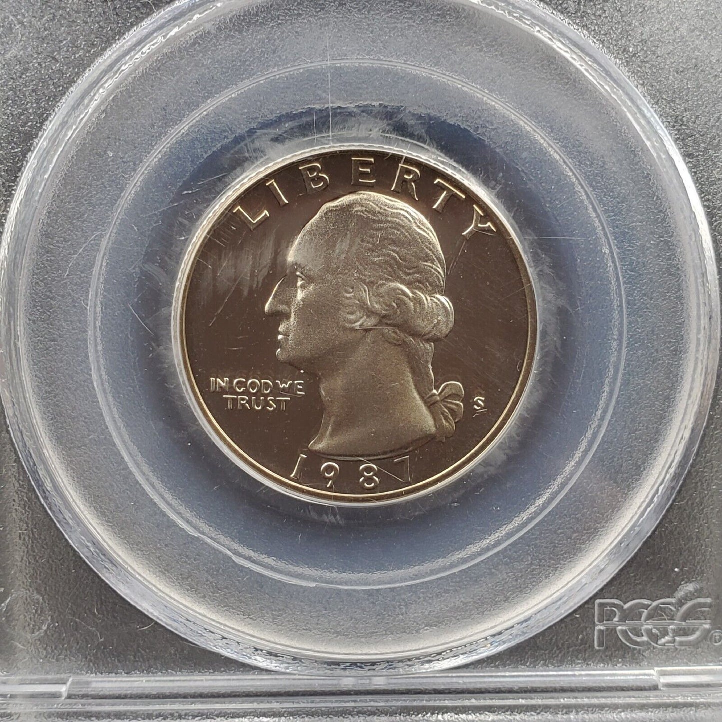 1987 S 25c Washington Clad Quarter Gem Proof Coin PCGS PR69 DCAM