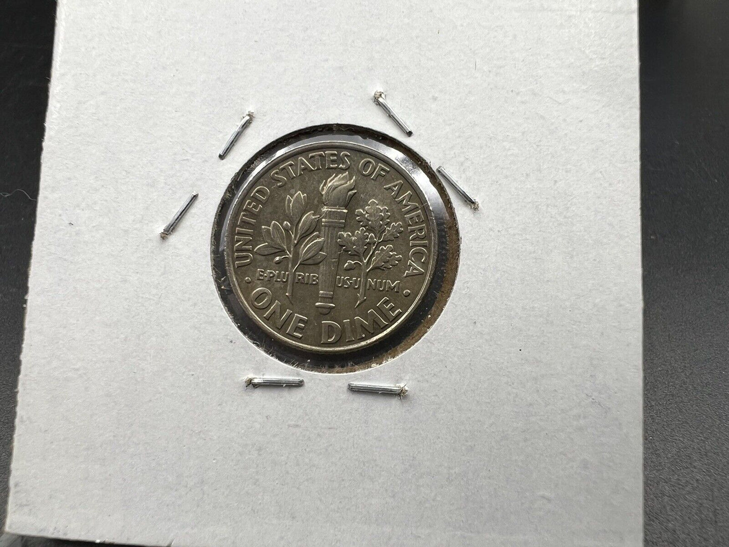 2005 P Roosevelt Dime Coin Die Break Extra Eye Brow obverse AU
