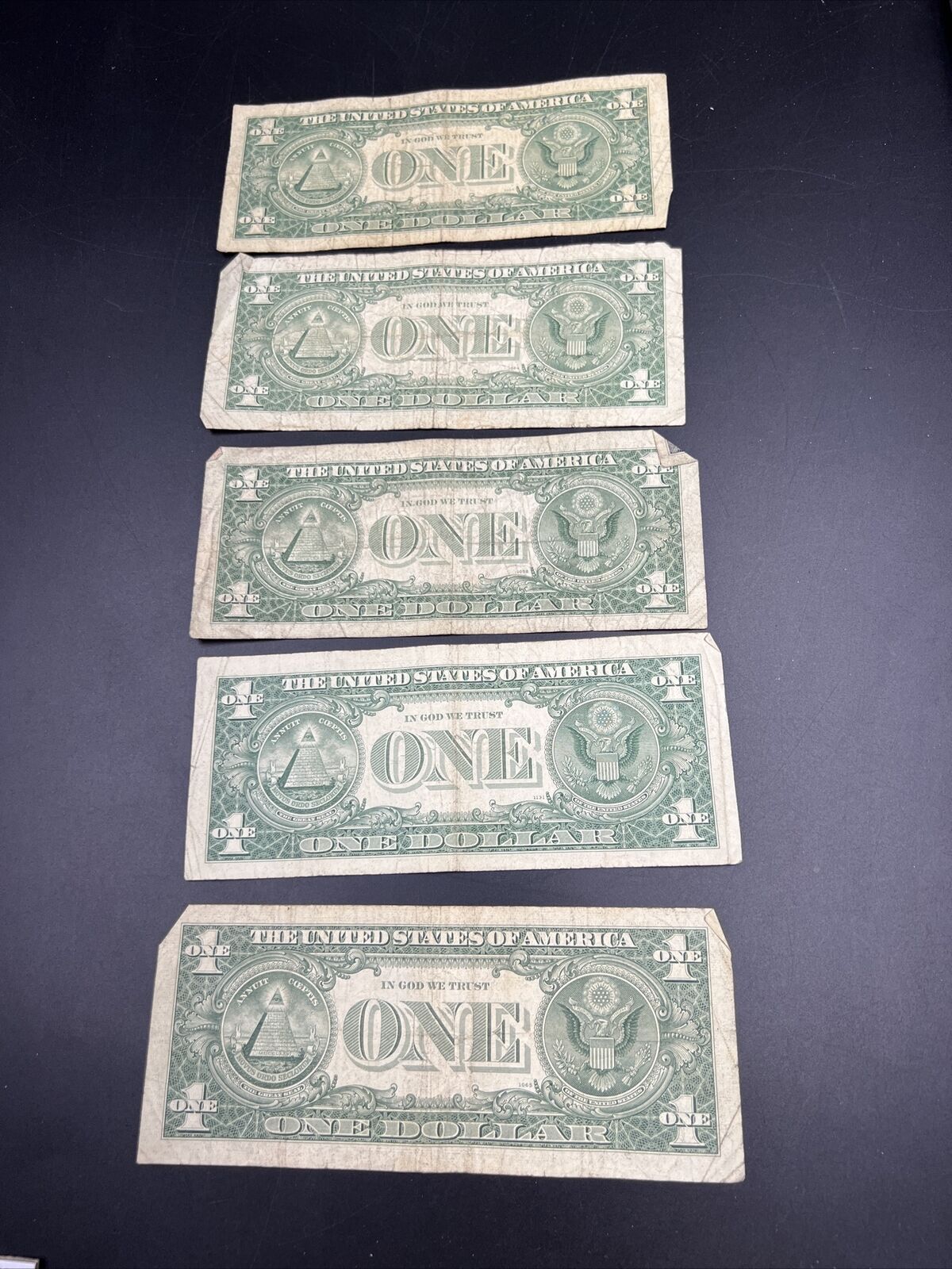 5 Note lot 1963 B Barr Signature Federal Reserve Note FRN Green Seal Cull-VG #2