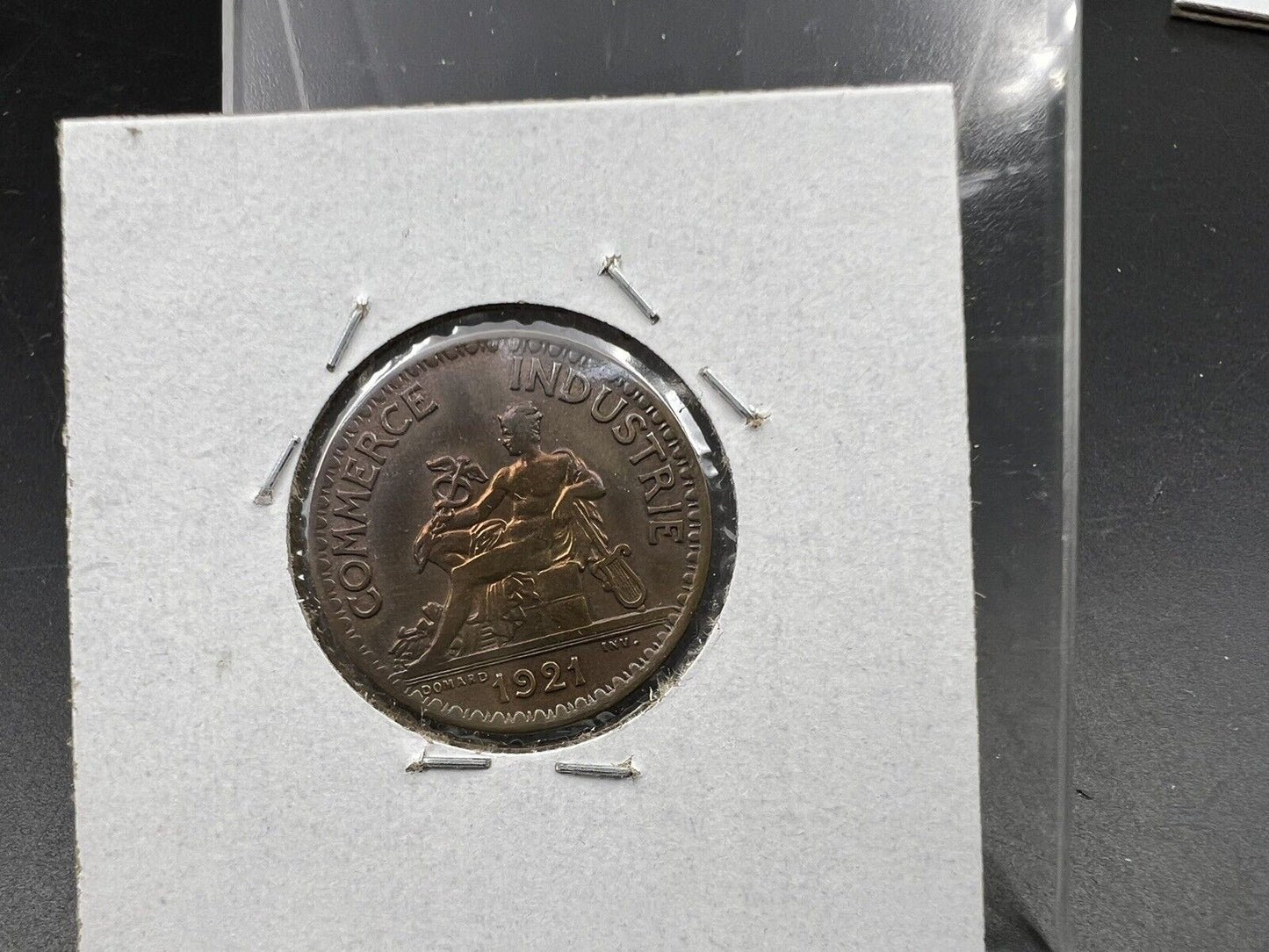 France 1921 One 1 Franc, Chamber of Commerce KM# 876 XF Neat Toning Toner