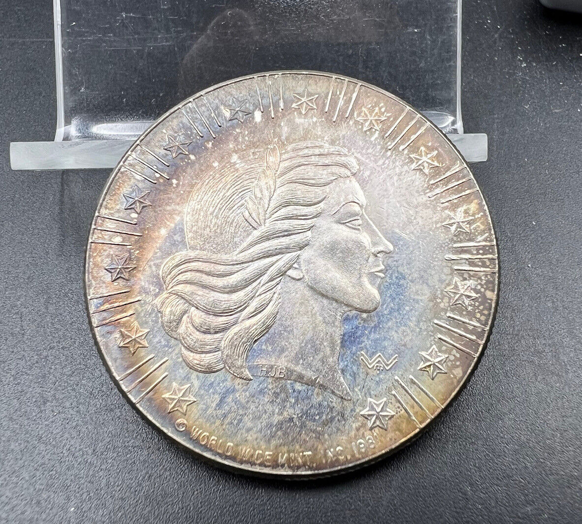 World Wide Mint 1 oz Silver Classic Liberty Head / Eagle round coin CH BU TONER