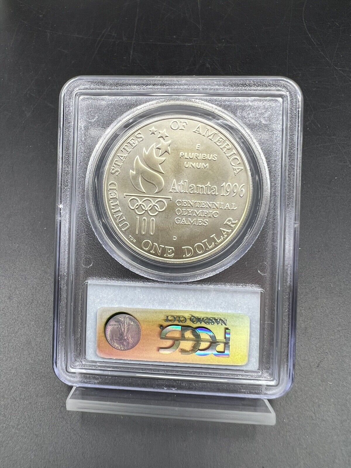 1996 D Atlanta Olympics High Jump 90% Silver Commemorative Dollar PCGS MS69 BU