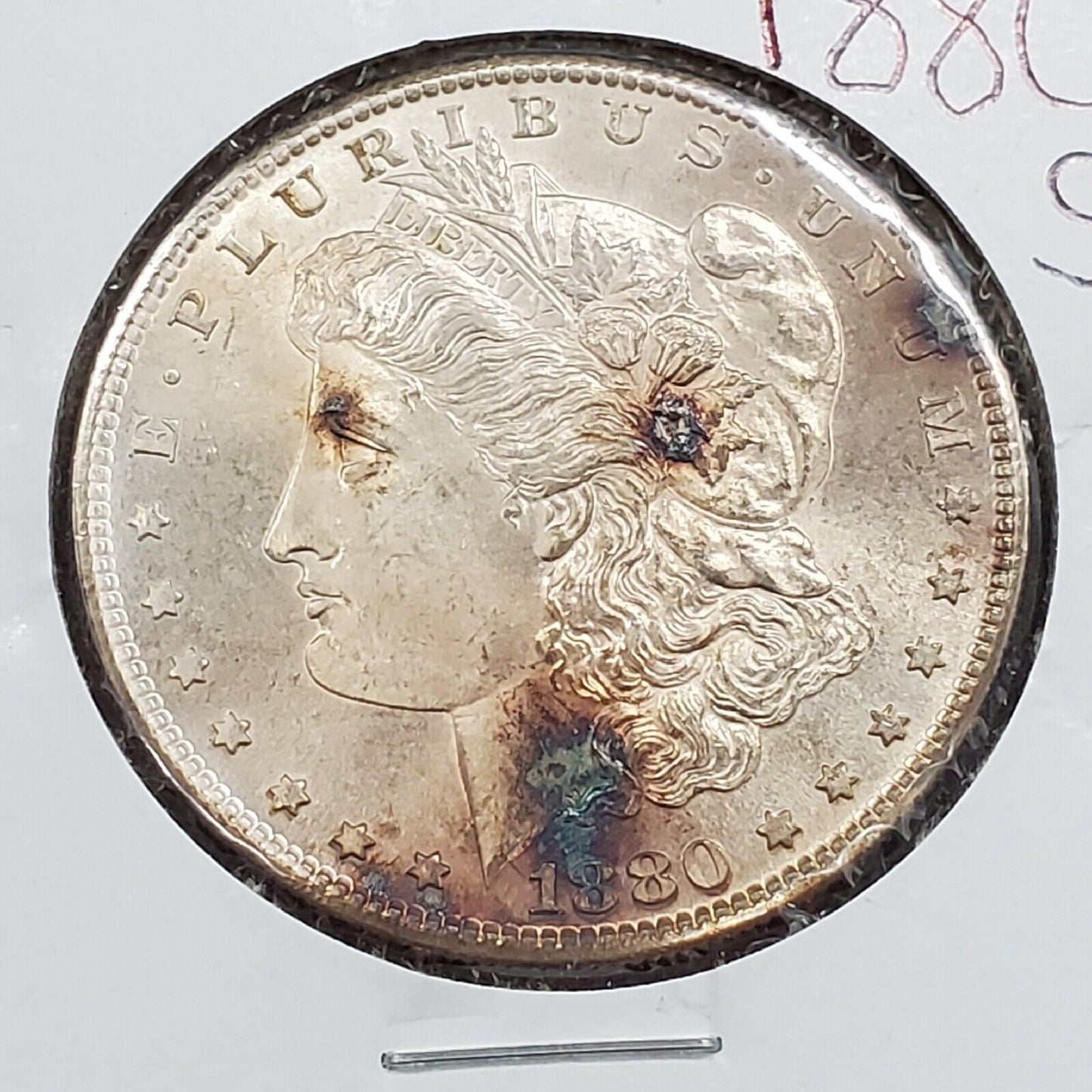 1880 S Morgan 90% Silver Eagle Dollar Coin Choice BU UNC Neat Toning Toner