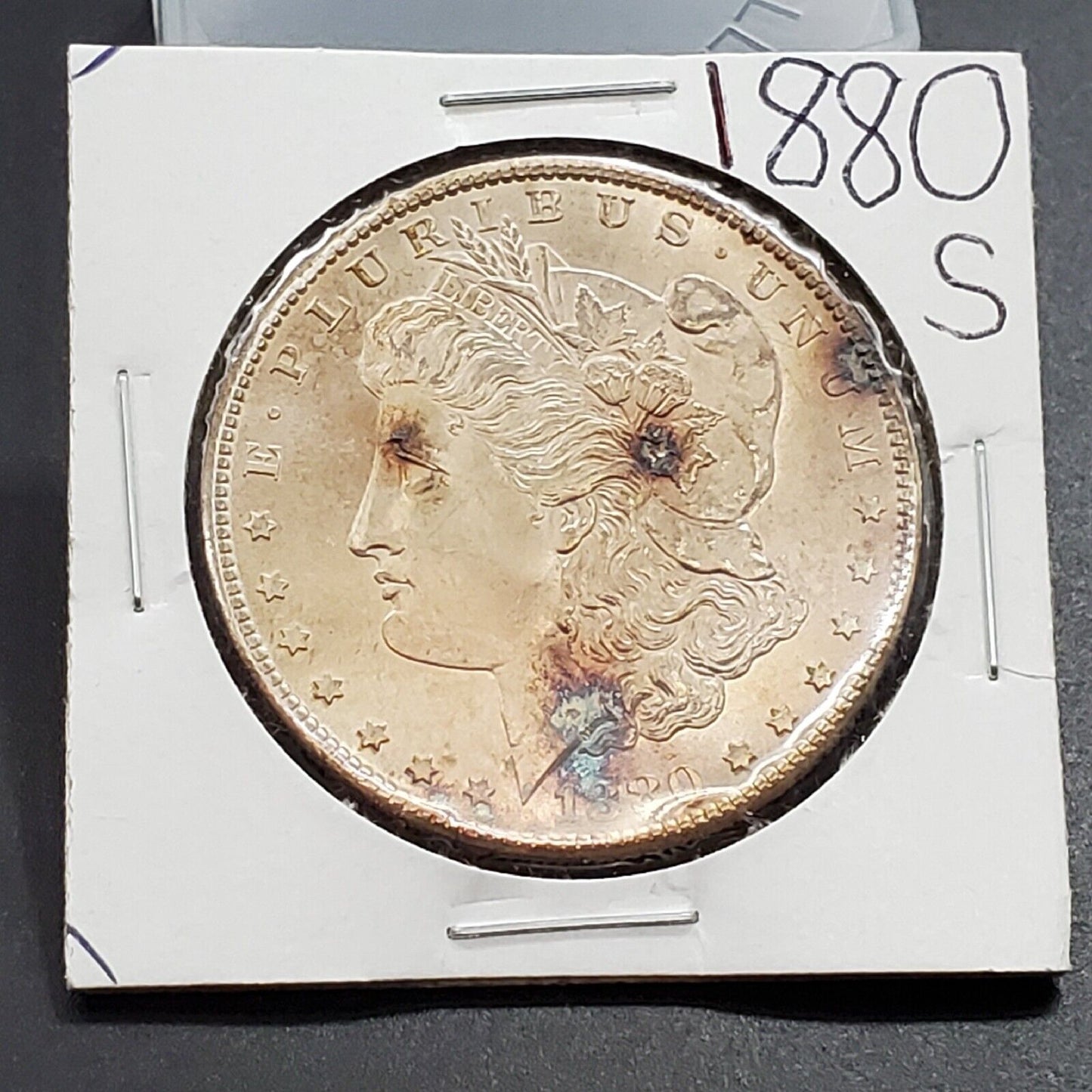 1880 S Morgan 90% Silver Eagle Dollar Coin Choice BU UNC Neat Toning Toner