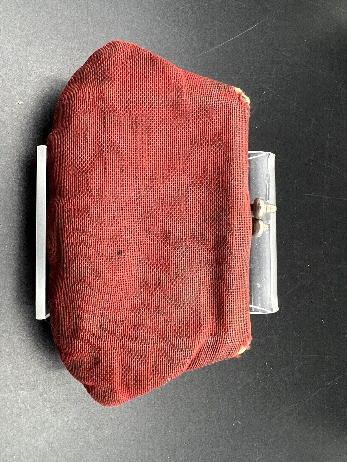 World War Two II Era French Change Purse With 9 Antique Coins